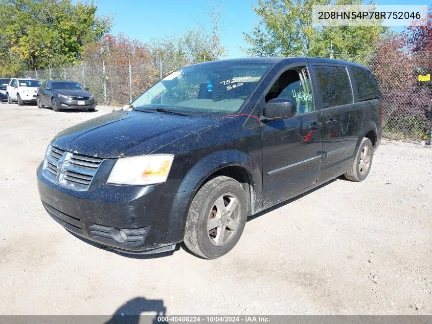 2008 Dodge Grand Caravan Sxt VIN: 2D8HN54P78R752046 Lot: 40486224