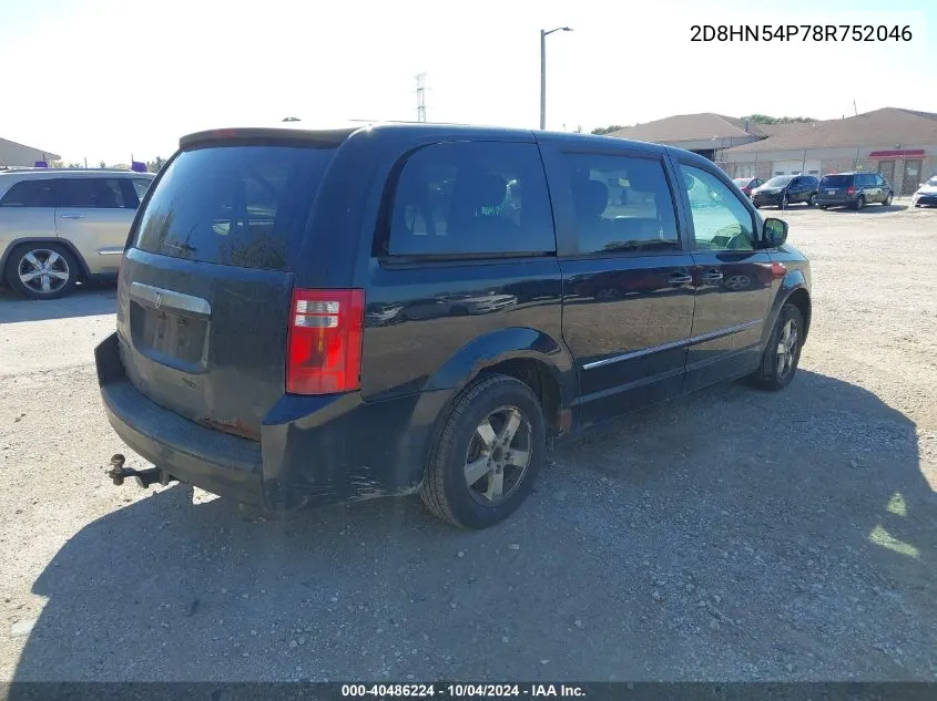 2008 Dodge Grand Caravan Sxt VIN: 2D8HN54P78R752046 Lot: 40486224