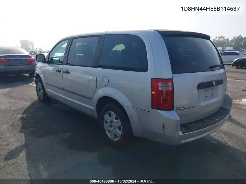 2008 Dodge Grand Caravan Se VIN: 1D8HN44H58B114637 Lot: 40498996