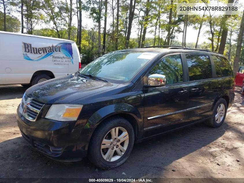 2008 Dodge Grand Caravan Sxt VIN: 2D8HN54X78R829188 Lot: 40509829