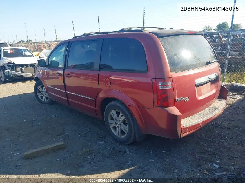 2008 Dodge Grand Caravan Sxt VIN: 2D8HN54X68R143076 Lot: 40546522