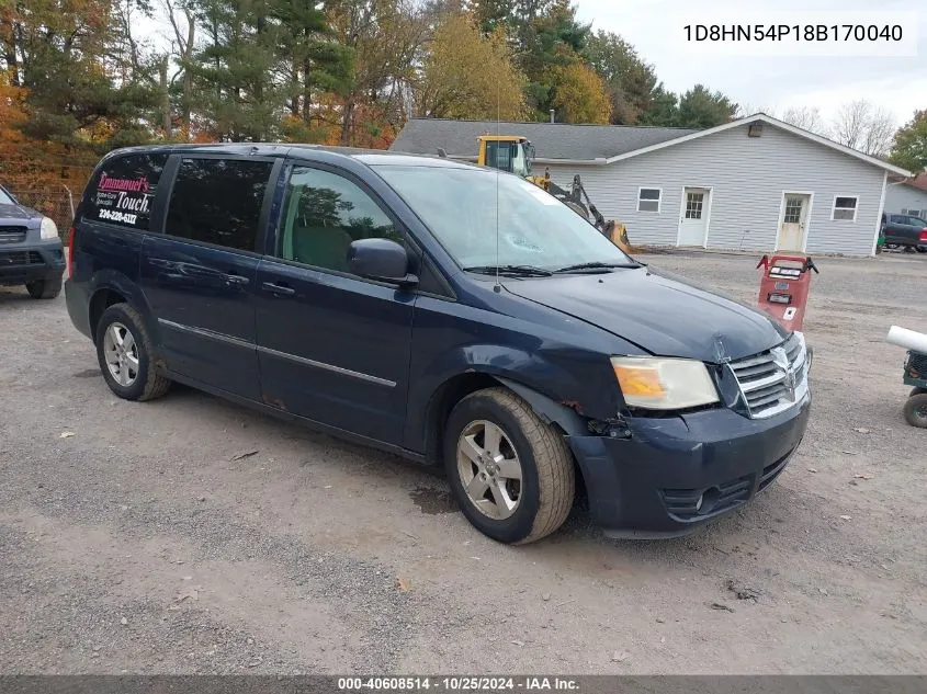 2008 Dodge Grand Caravan Sxt VIN: 1D8HN54P18B170040 Lot: 40608514