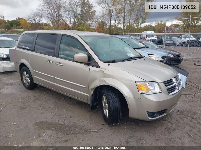 1D8HN54P38B189852 2008 Dodge Grand Caravan Sxt