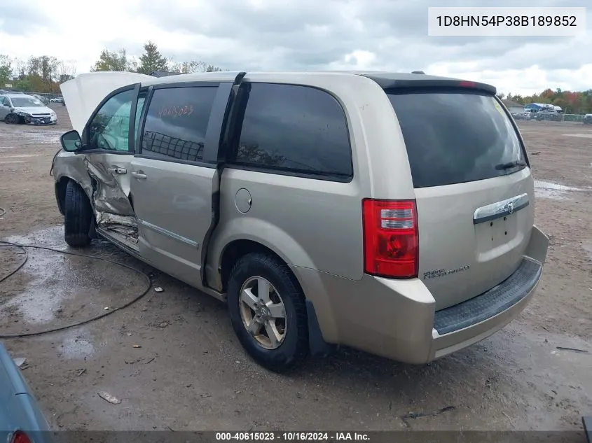 1D8HN54P38B189852 2008 Dodge Grand Caravan Sxt