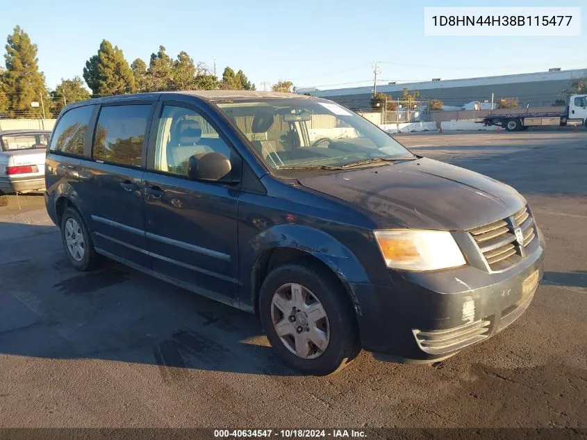 2008 Dodge Grand Caravan Se VIN: 1D8HN44H38B115477 Lot: 40634547