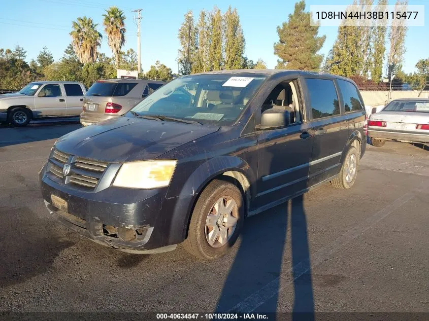 2008 Dodge Grand Caravan Se VIN: 1D8HN44H38B115477 Lot: 40634547