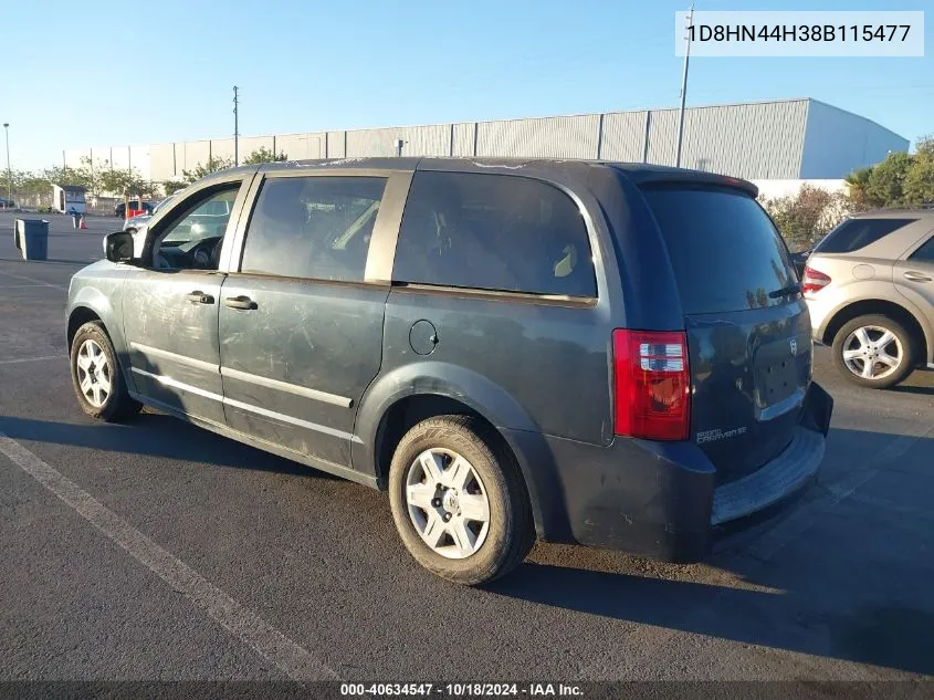 2008 Dodge Grand Caravan Se VIN: 1D8HN44H38B115477 Lot: 40634547