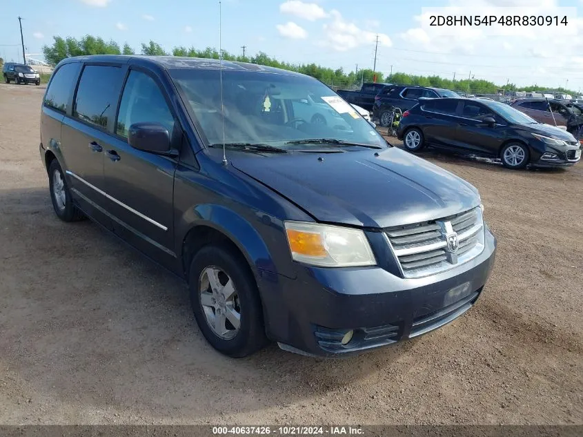 2008 Dodge Grand Caravan Sxt VIN: 2D8HN54P48R830914 Lot: 40637426