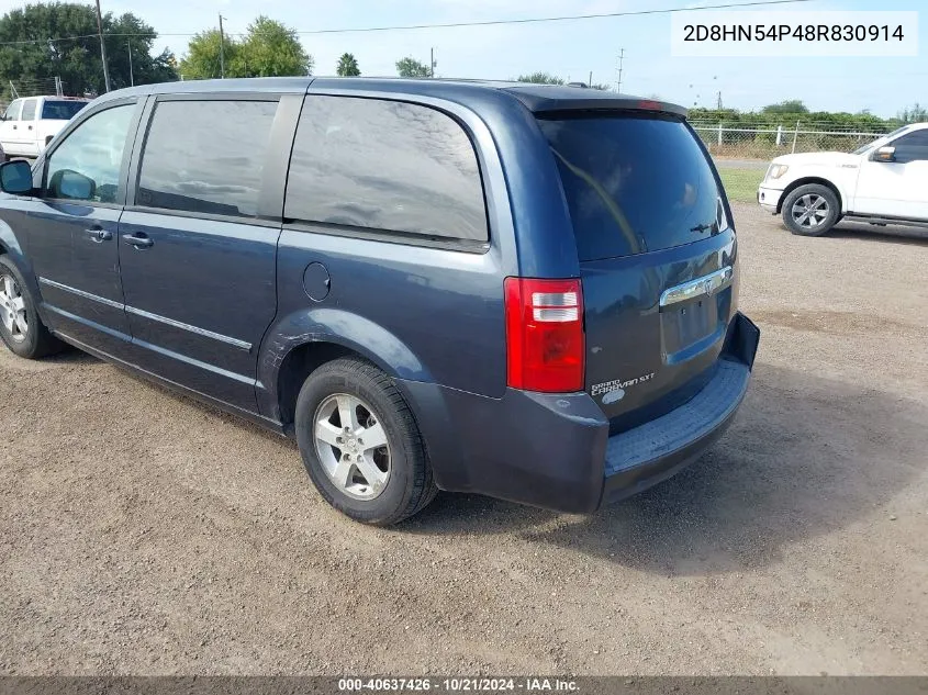 2008 Dodge Grand Caravan Sxt VIN: 2D8HN54P48R830914 Lot: 40637426