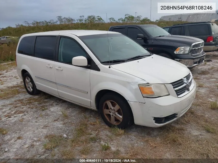 2008 Dodge Grand Caravan Sxt VIN: 2D8HN54P68R108246 Lot: 40640111