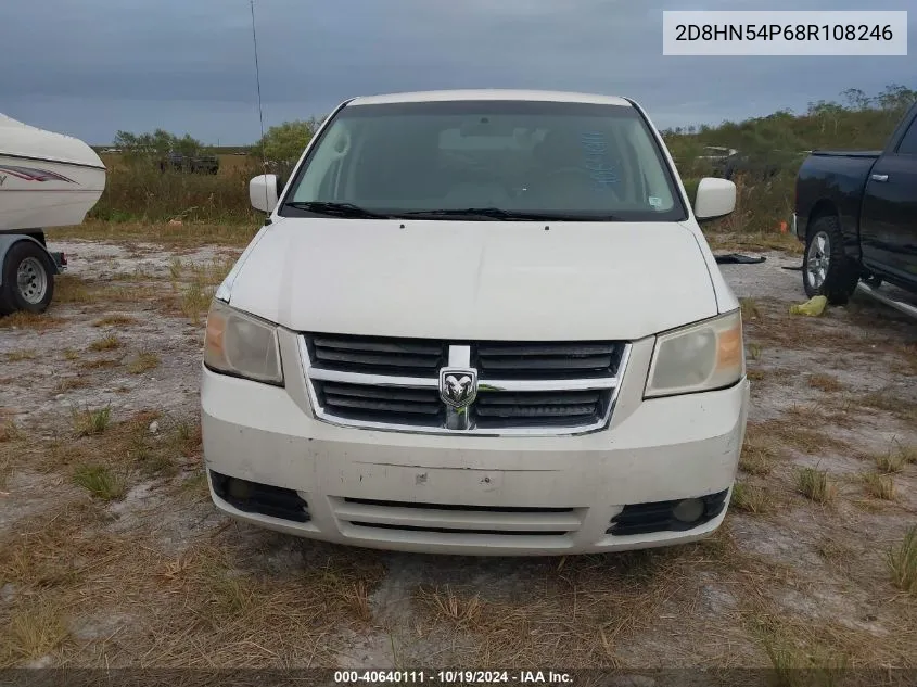 2008 Dodge Grand Caravan Sxt VIN: 2D8HN54P68R108246 Lot: 40640111