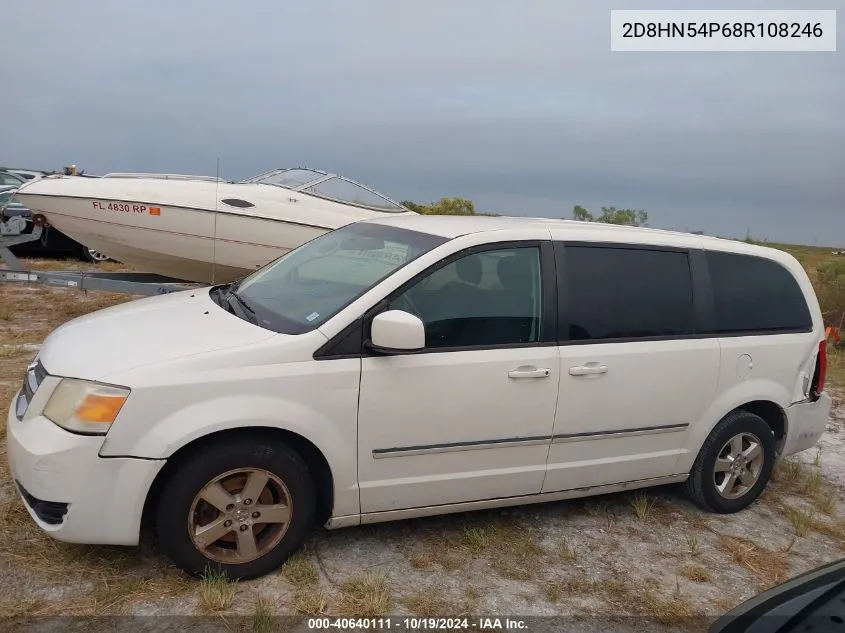 2008 Dodge Grand Caravan Sxt VIN: 2D8HN54P68R108246 Lot: 40640111