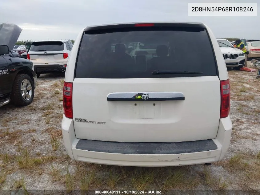 2008 Dodge Grand Caravan Sxt VIN: 2D8HN54P68R108246 Lot: 40640111