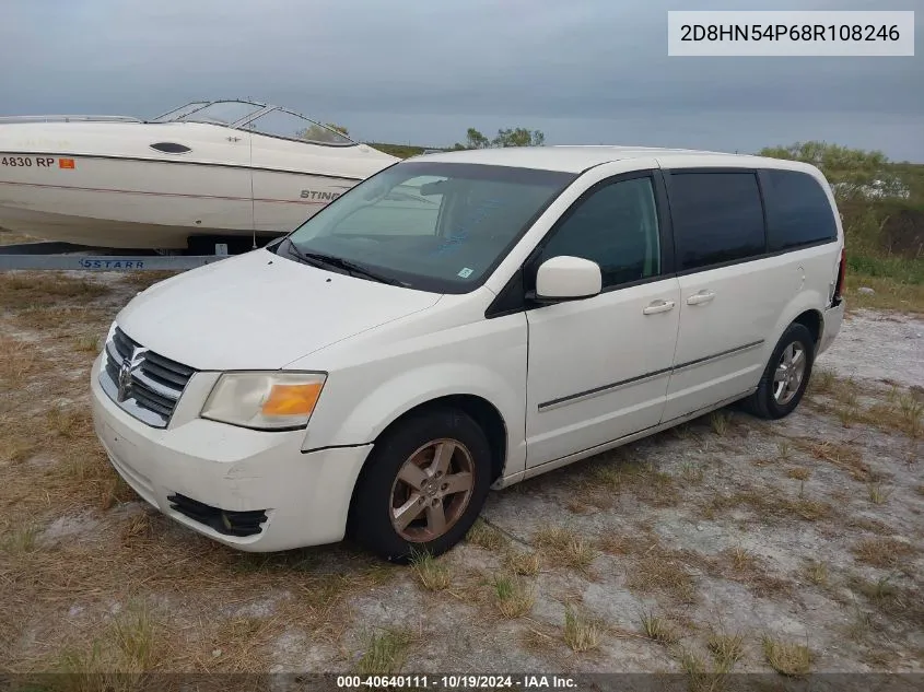 2D8HN54P68R108246 2008 Dodge Grand Caravan Sxt