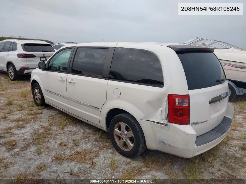 2008 Dodge Grand Caravan Sxt VIN: 2D8HN54P68R108246 Lot: 40640111