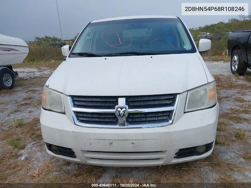 2008 Dodge Grand Caravan Sxt VIN: 2D8HN54P68R108246 Lot: 40640111