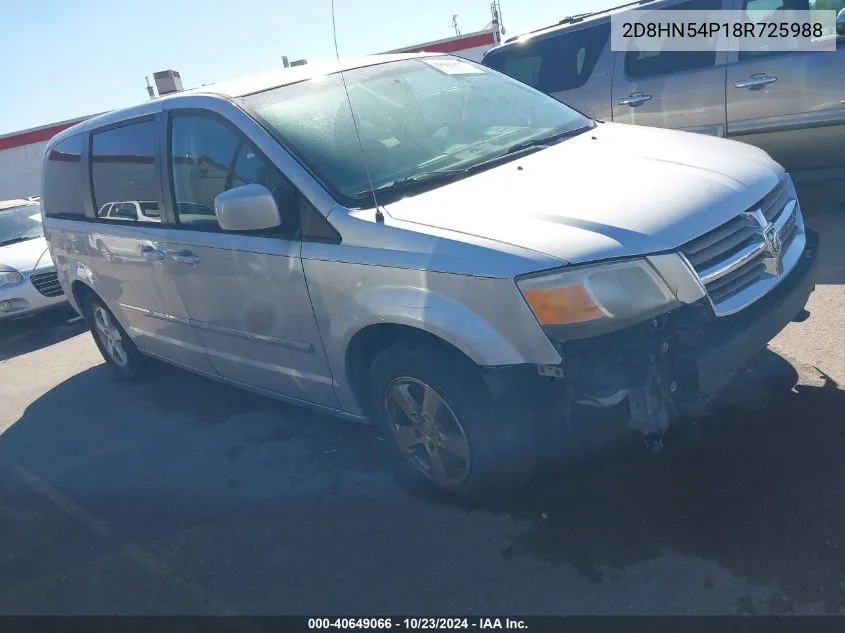 2008 Dodge Grand Caravan Sxt VIN: 2D8HN54P18R725988 Lot: 40649066