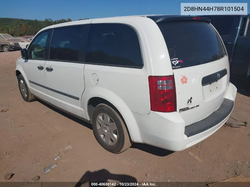 2D8HN44H78R101504 2008 Dodge Grand Caravan Se