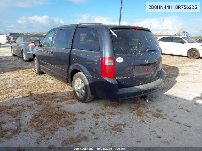 2008 Dodge Grand Caravan Se VIN: 2D8HN44H18R756225 Lot: 40651297