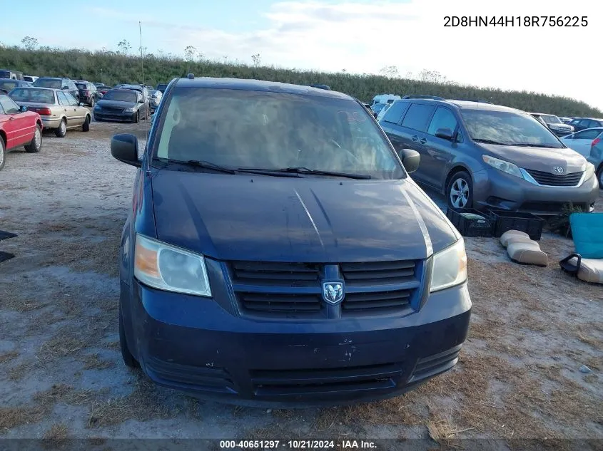 2008 Dodge Grand Caravan Se VIN: 2D8HN44H18R756225 Lot: 40651297