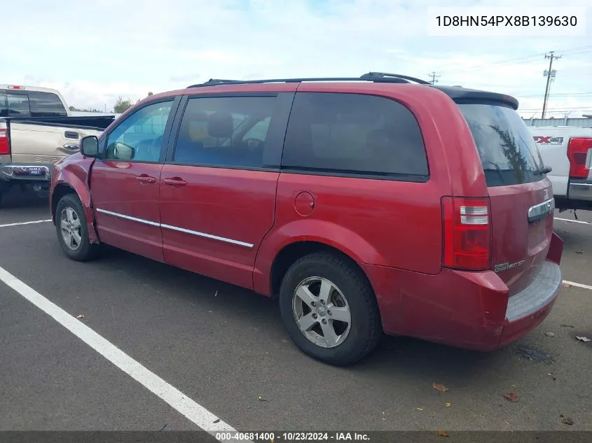 2008 Dodge Grand Caravan Sxt VIN: 1D8HN54PX8B139630 Lot: 40681400