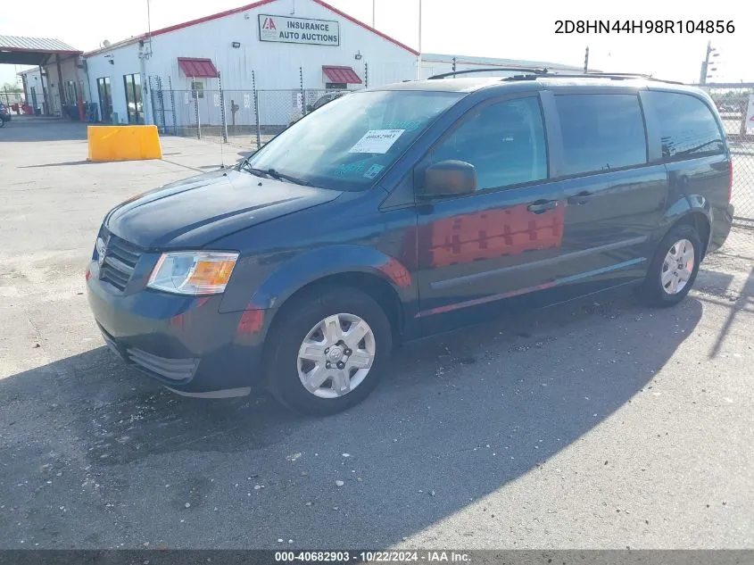 2008 Dodge Grand Caravan Se VIN: 2D8HN44H98R104856 Lot: 40682903