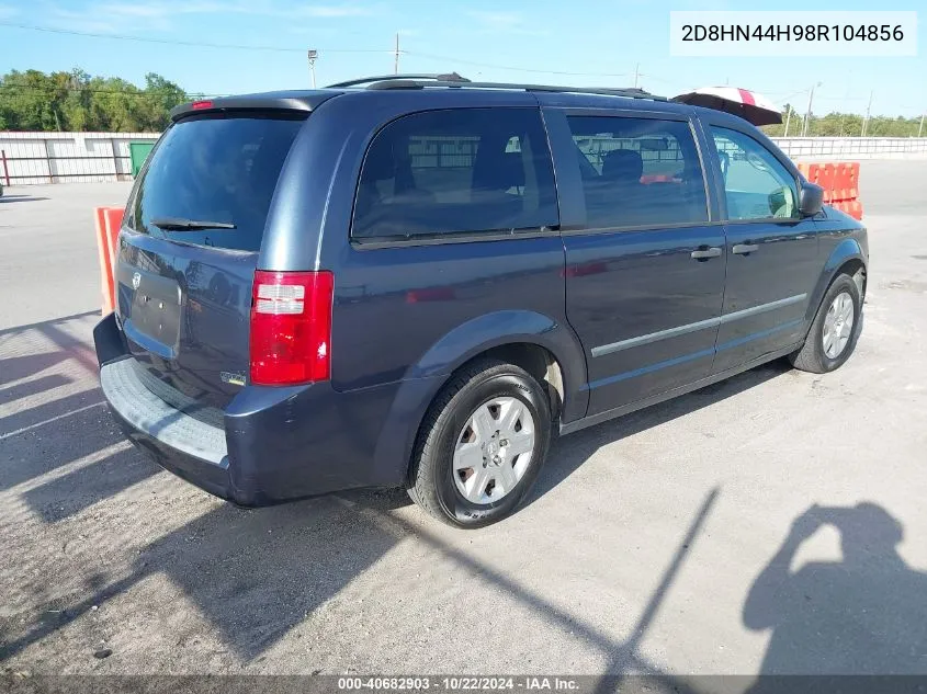 2008 Dodge Grand Caravan Se VIN: 2D8HN44H98R104856 Lot: 40682903