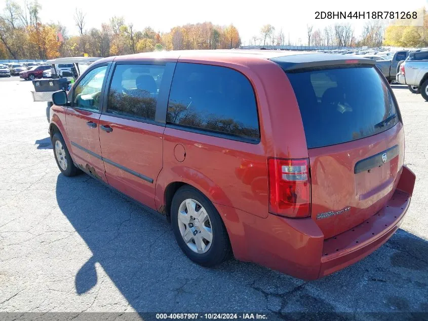 2D8HN44H18R781268 2008 Dodge Grand Caravan Se