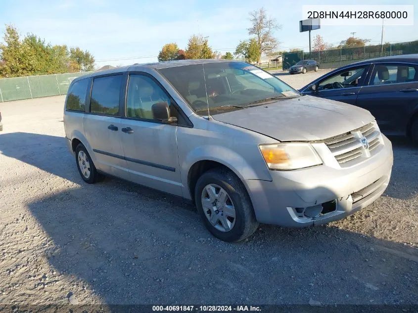 2008 Dodge Grand Caravan Se VIN: 2D8HN44H28R680000 Lot: 40691847