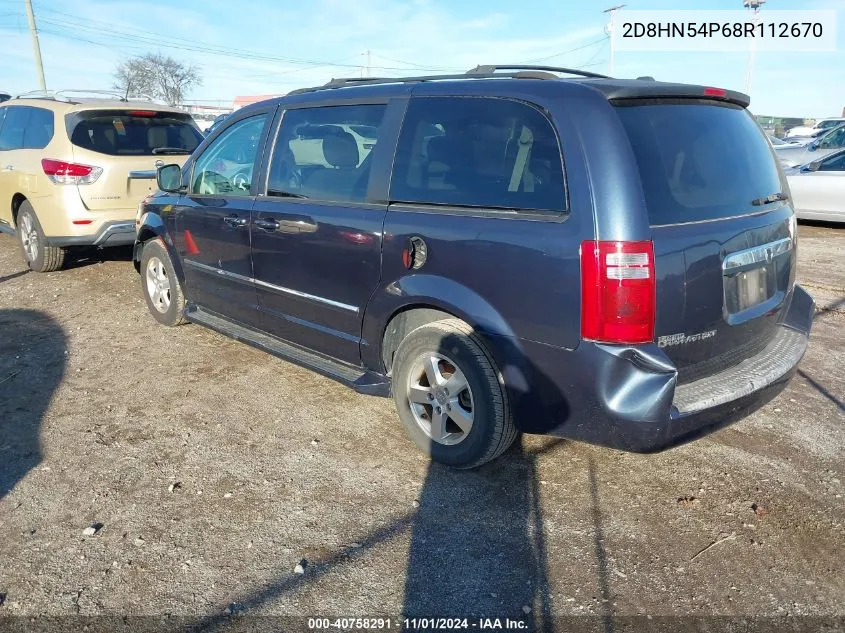 2008 Dodge Grand Caravan Sxt VIN: 2D8HN54P68R112670 Lot: 40758291