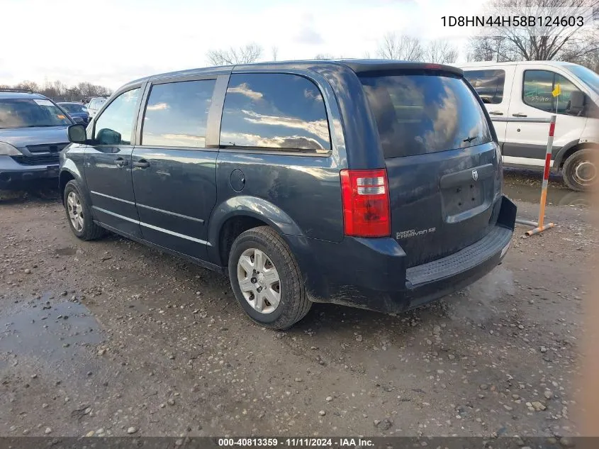 2008 Dodge Grand Caravan Se VIN: 1D8HN44H58B124603 Lot: 40813359