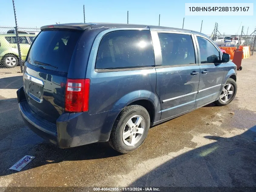 2008 Dodge Grand Caravan Sxt VIN: 1D8HN54P28B139167 Lot: 40842955