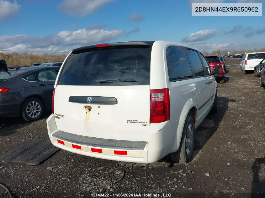 2D8HN44EX9R650962 2009 Dodge Grand Caravan Se