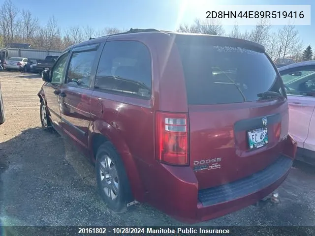 2D8HN44E89R519416 2009 Dodge Grand Caravan Se