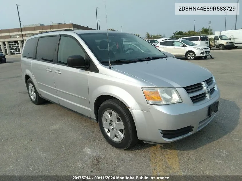 2D8HN44E89R583729 2009 Dodge Grand Caravan Se