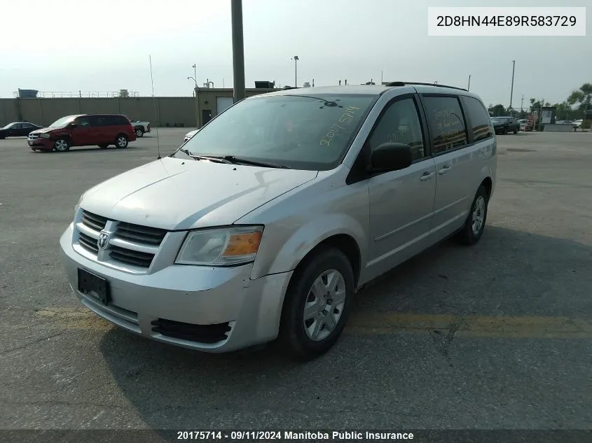 2009 Dodge Grand Caravan Se VIN: 2D8HN44E89R583729 Lot: 20175714