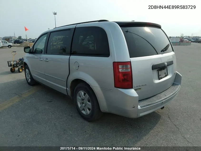 2009 Dodge Grand Caravan Se VIN: 2D8HN44E89R583729 Lot: 20175714