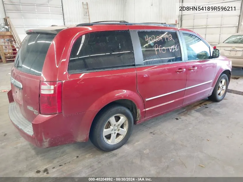 2009 Dodge Grand Caravan Sxt VIN: 2D8HN54189R596211 Lot: 40204992