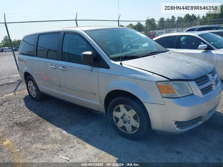 2009 Dodge Grand Caravan Se VIN: 2D8HN44E89R646358 Lot: 40330652