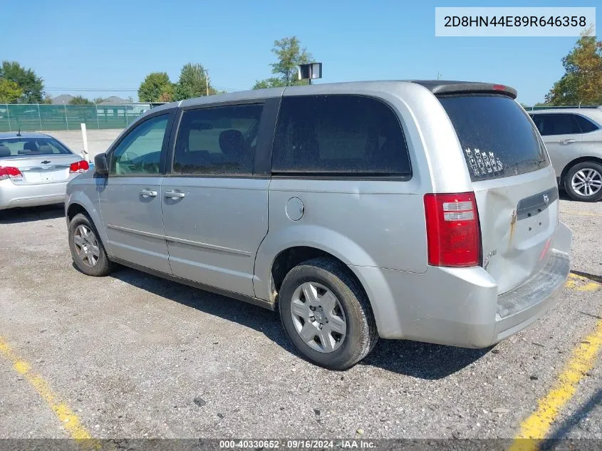 2009 Dodge Grand Caravan Se VIN: 2D8HN44E89R646358 Lot: 40330652