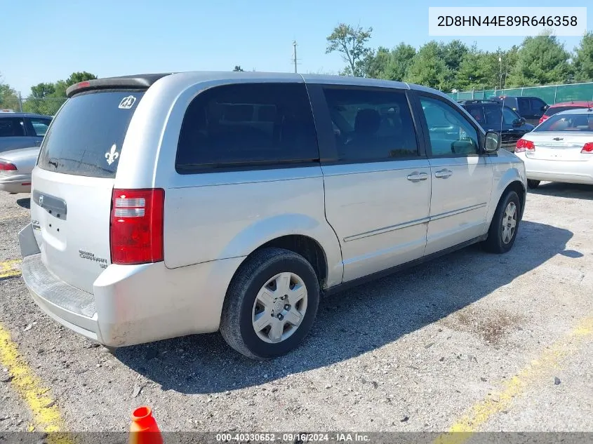 2009 Dodge Grand Caravan Se VIN: 2D8HN44E89R646358 Lot: 40330652