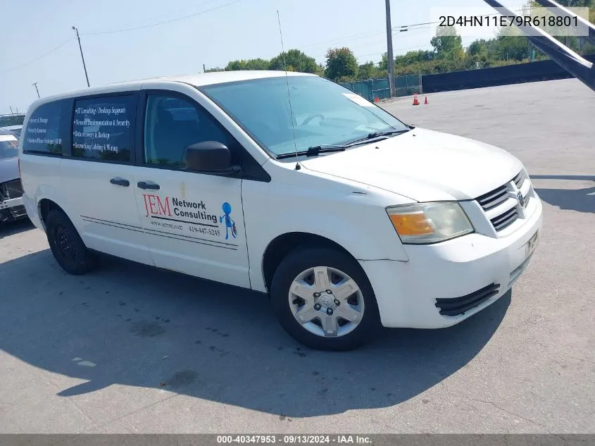 2009 Dodge Grand Caravan Cv VIN: 2D4HN11E79R618801 Lot: 40347953