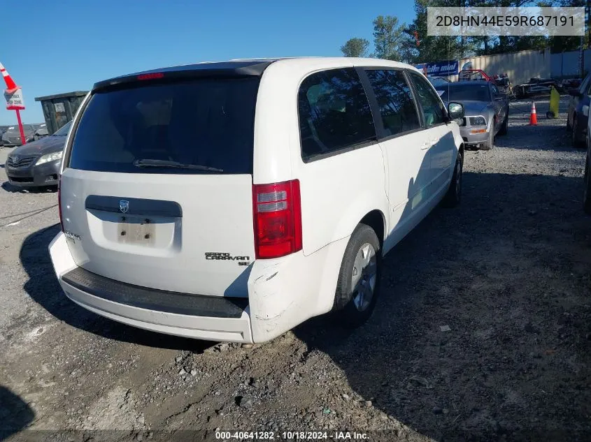 2009 Dodge Grand Caravan Se VIN: 2D8HN44E59R687191 Lot: 40641282