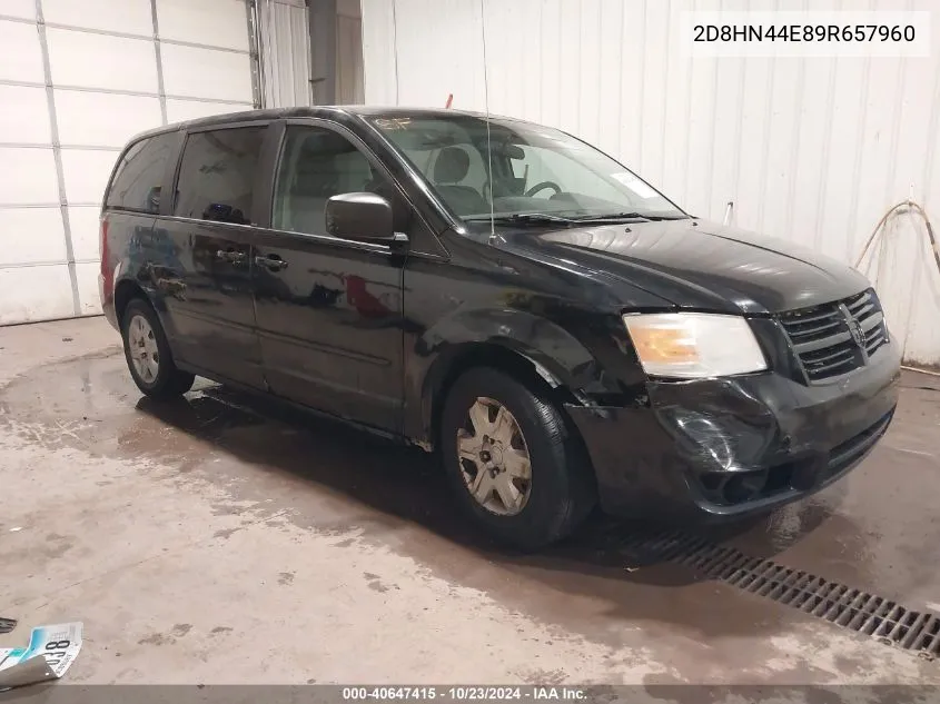 2D8HN44E89R657960 2009 Dodge Grand Caravan Se