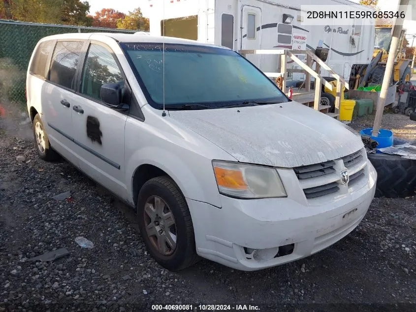 2009 Dodge Grand Caravan C/V VIN: 2D8HN11E59R685346 Lot: 40690081