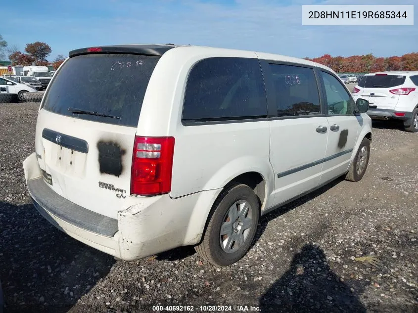 2009 Dodge Grand Caravan Cv VIN: 2D8HN11E19R685344 Lot: 40692162