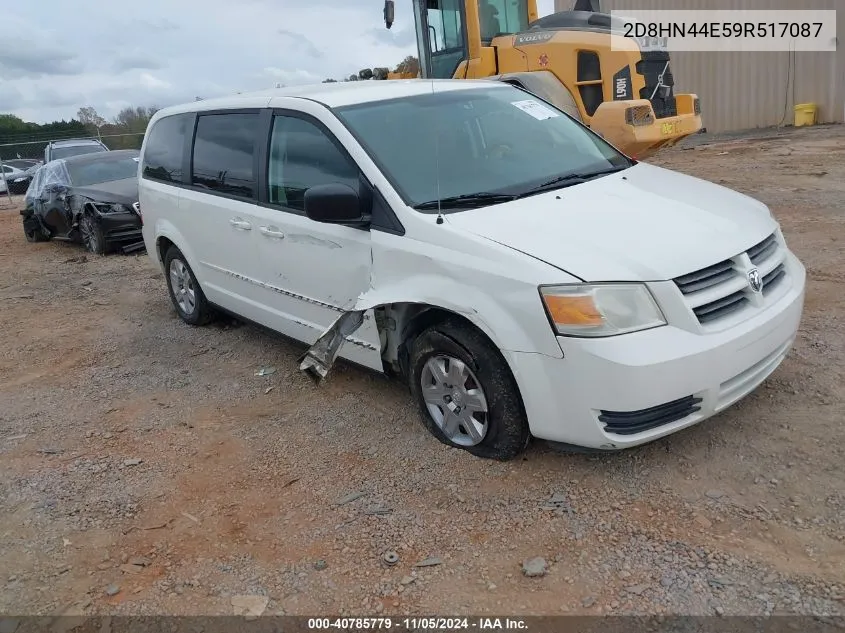 2D8HN44E59R517087 2009 Dodge Grand Caravan Se