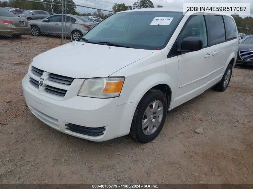 2D8HN44E59R517087 2009 Dodge Grand Caravan Se