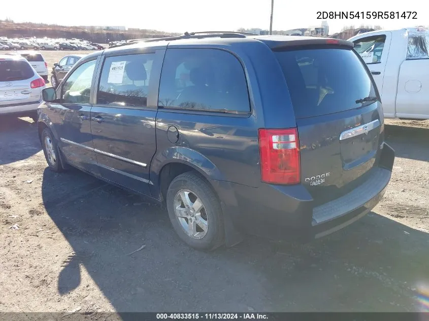 2009 Dodge Grand Caravan Sxt VIN: 2D8HN54159R581472 Lot: 40833515