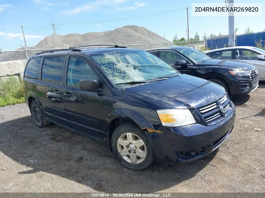 2010 Dodge Grand Caravan Se VIN: 2D4RN4DEXAR269820 Lot: 12076914